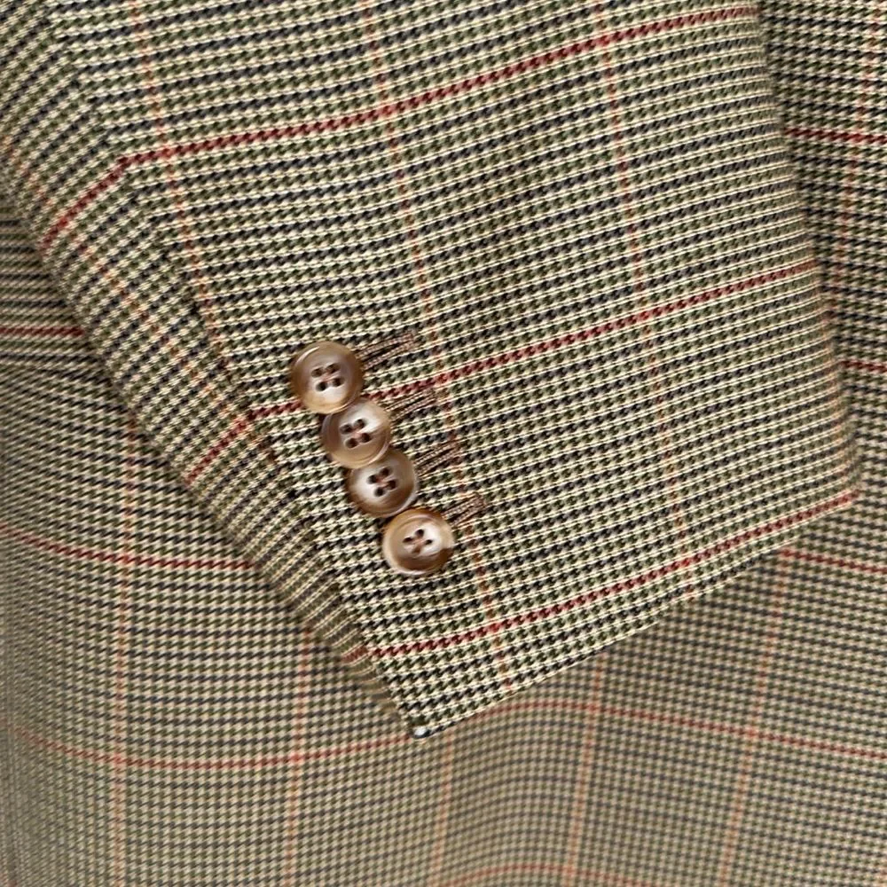 VTG Ermenegildo Zegna Su Misura Wool Sport Coat Blazer Made in Switzerland 42R